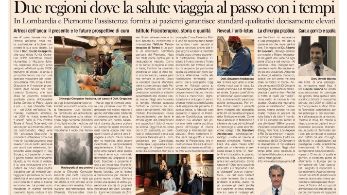 Il Sole 24 Ore – Sanità e territorio